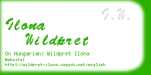 ilona wildpret business card